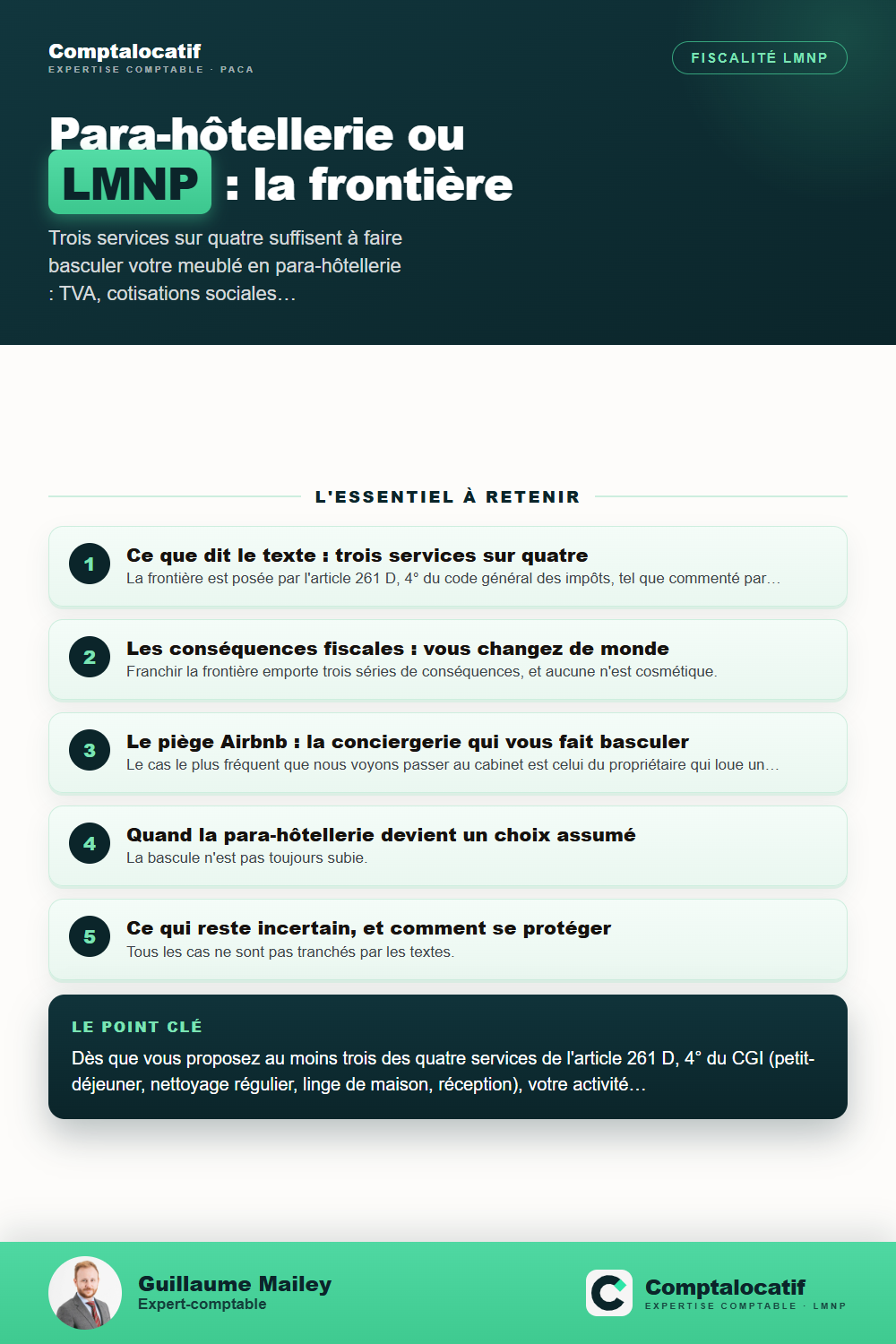Récapitulatif visuel : Para-hôtellerie ou location meublée : où passe la frontière