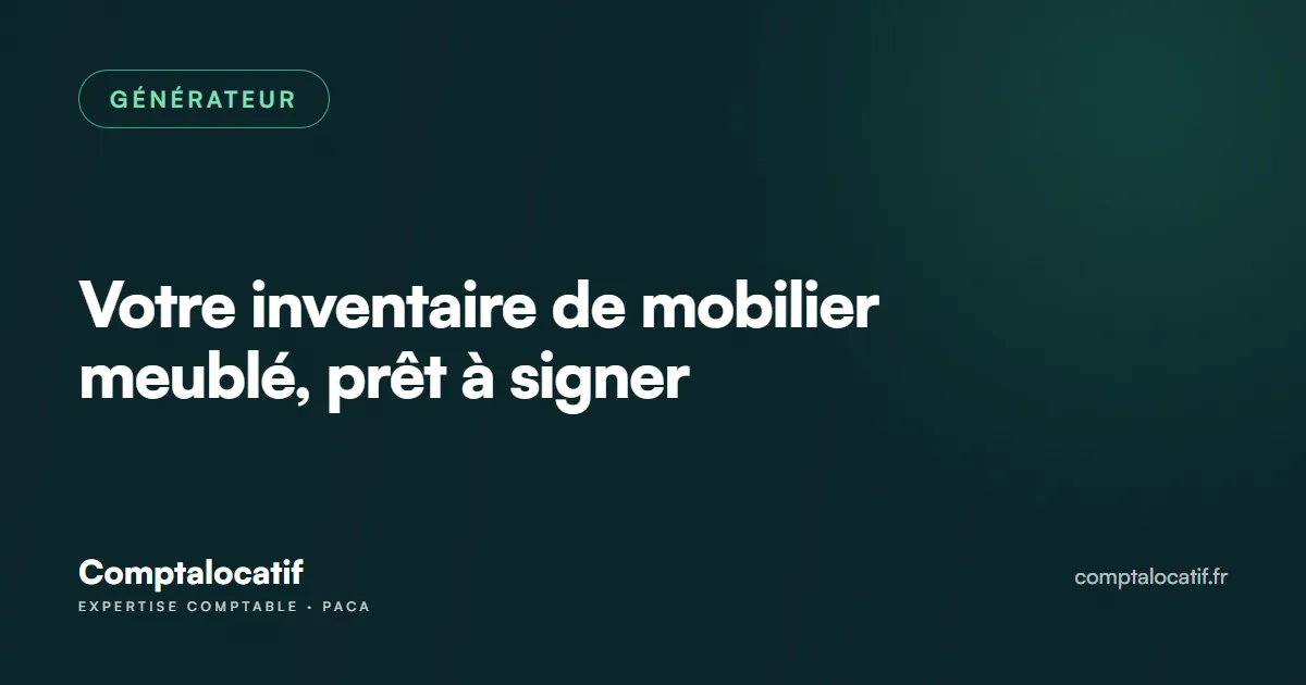 Inventaire mobilier